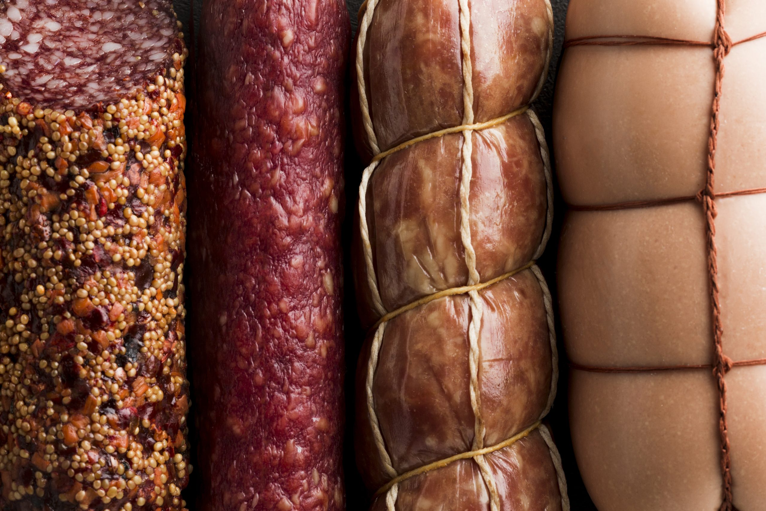 close up variety delicious pork meat